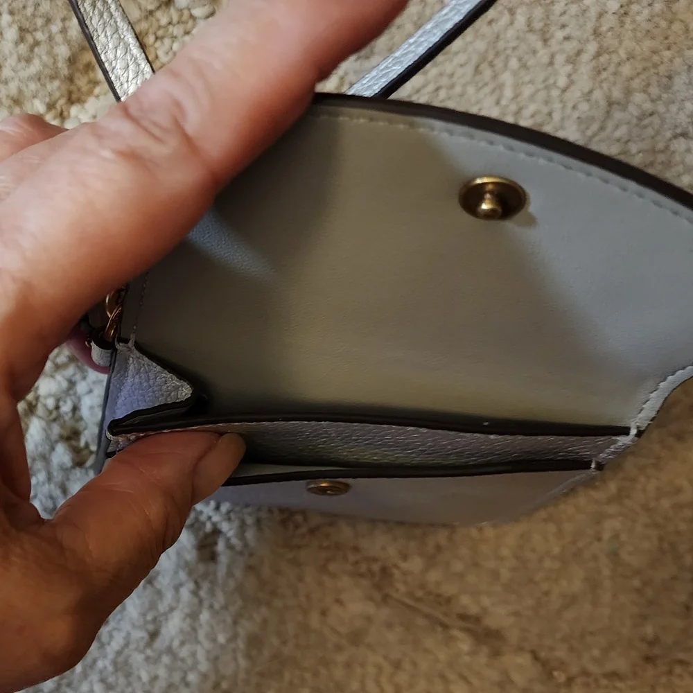 Coach Metallic Leather Card Case - Picture 5 of 8